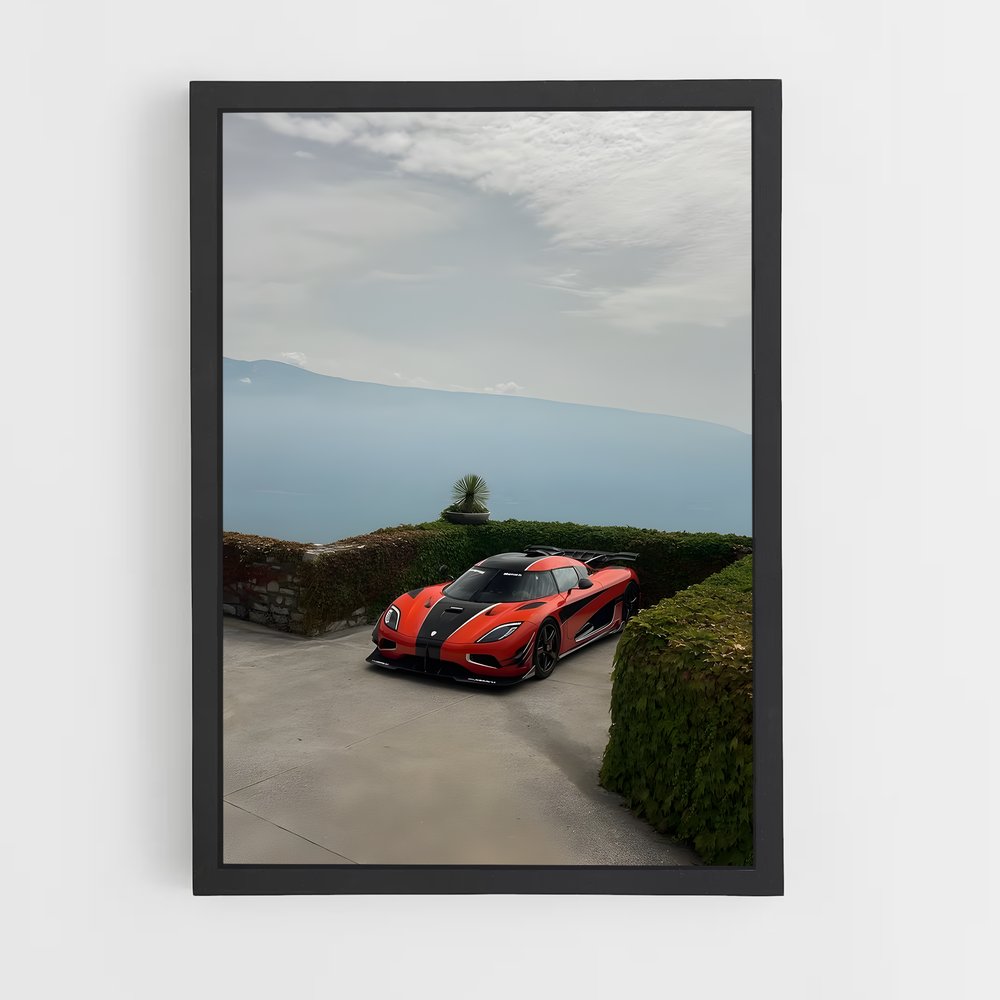 Poster Agera en Rouge – affiche Koenigsegg (vue 2)